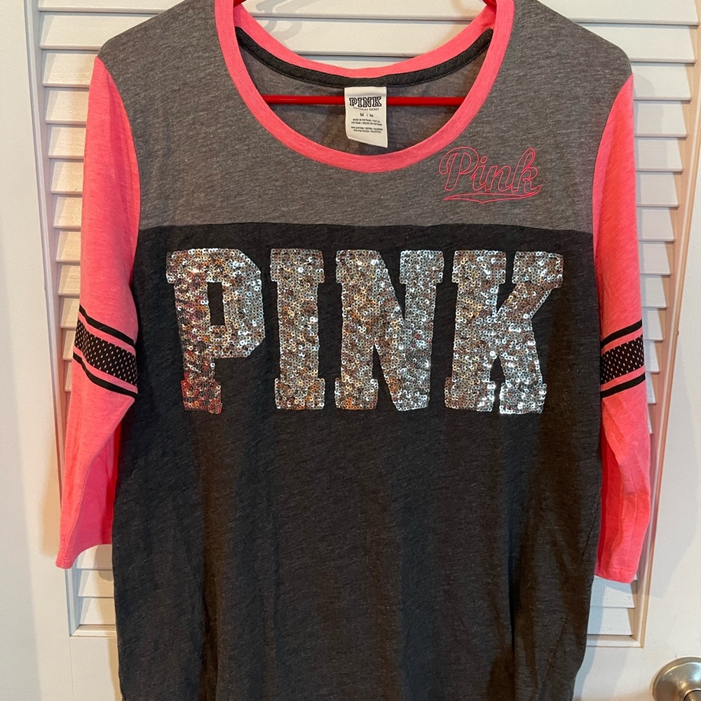 Victoria Secret Pink baseball tee